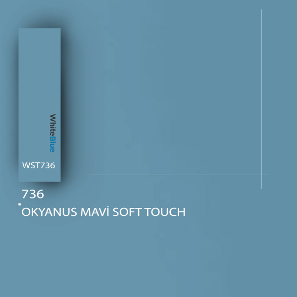 080x22 736 Okyanus Mavi Soft Touch Pvc Kenar Bandı