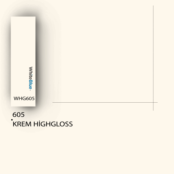 605 Krem HighGloss Pvc Kenar Bandı