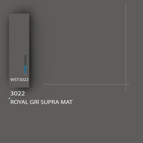 080x22 3022 Royal Gri Supra Mat Pvc Kenar Bandı