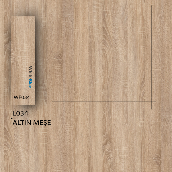 L034 Altın Meşe Pvc Kenar Bandı