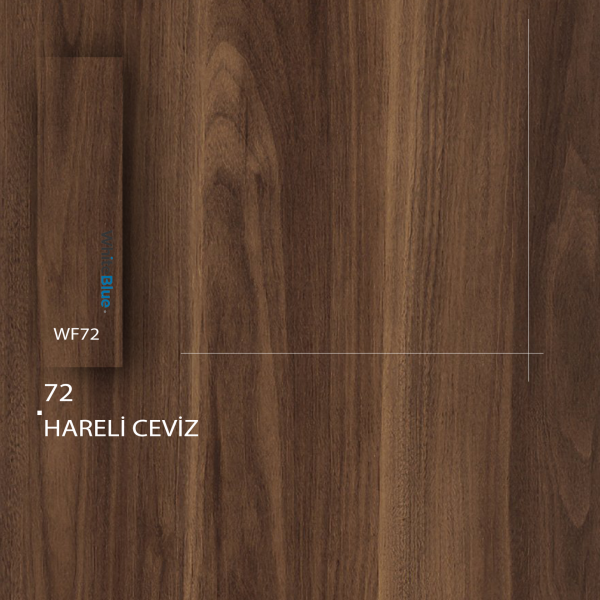 72 Hareli Ceviz Pvc Kenar Bandı