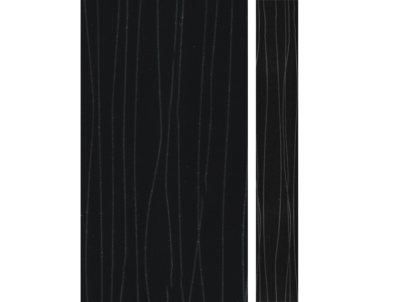 080x22 624 Yağmur Siyah HighGloss Pvc Kenar Bandı