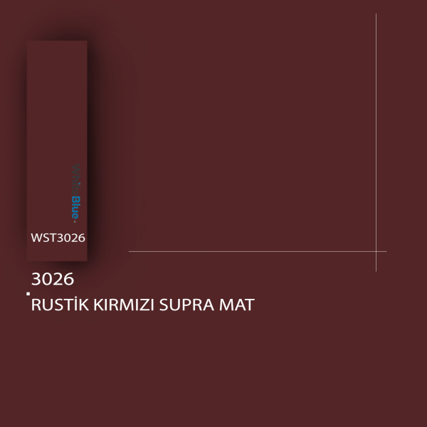 080x22 3026 Rustik Kırmızı Supra Mat Pvc Kenar Bandı