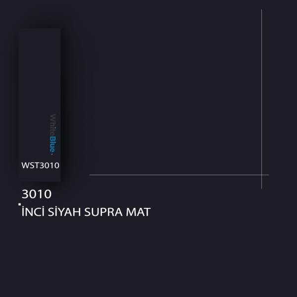 080x22 3010 İnci Siyah Supra Mat Pvc Kenar Bandı