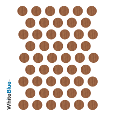 Teak Yıldız Entegre Yapışkanlı Vida Tapası