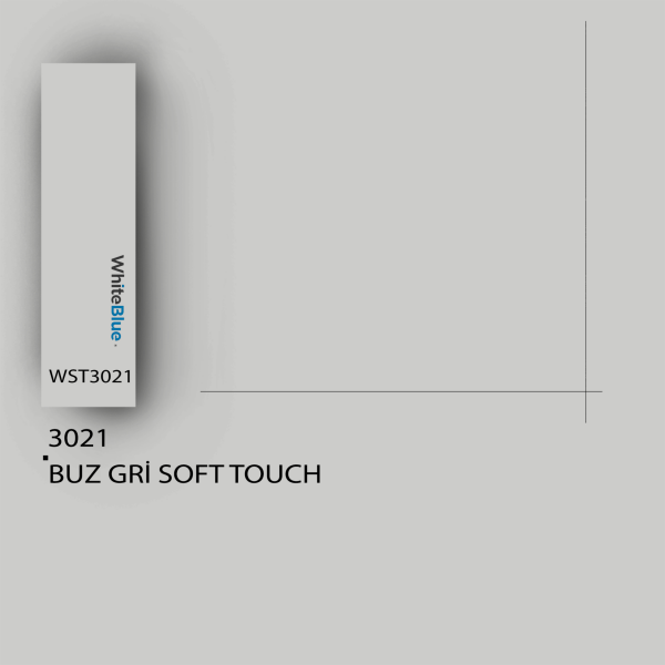 3021 Buz Gri Soft Touch Pvc Kenar Bandı