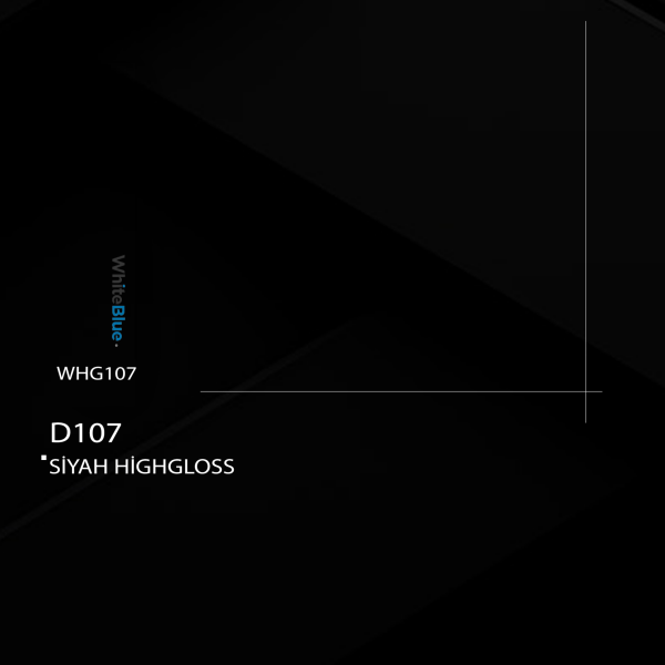 D107 Siyah HighGloss Pvc Kenar Bandı