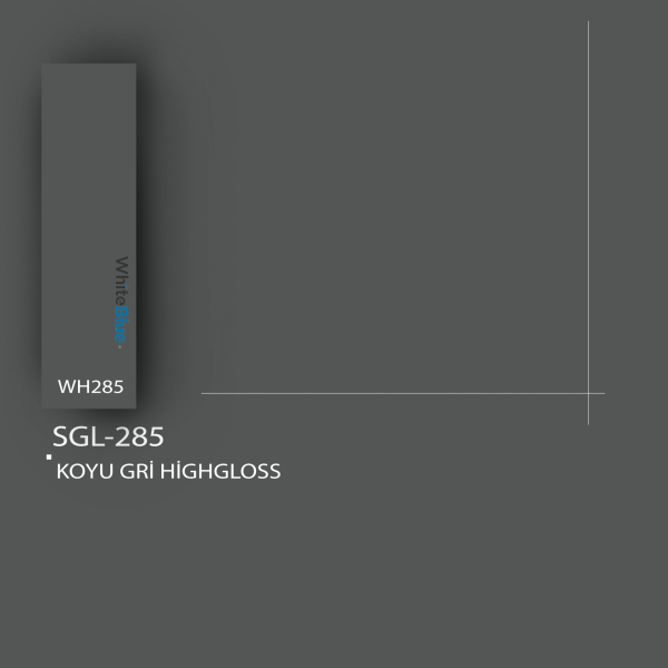 SGL_285 Koyu Gri HighGloss Pvc Kenar Bandı