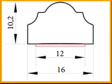1610 Yapışkanlı Dekoratif Mobilya Profili