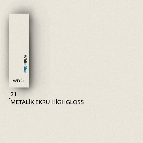 21 Metalik Ekru HighGloss Pvc Kenar Bandı
