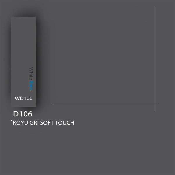 D106 Koyu Gri Soft Touch Pvc Kenar Bandı