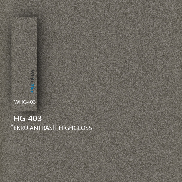 HG-403 Ekru Antrasit HighGloss Pvc Kenar Bandı