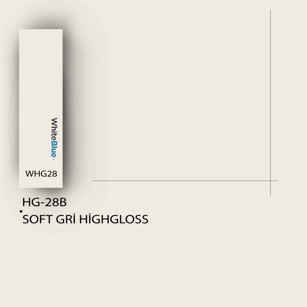 HG-28B Soft Gri HighGloss Pvc Kenar Bandı
