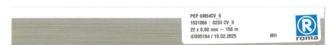 080x22 Beyaz Çiftrenk Pvc Kenar Bandı