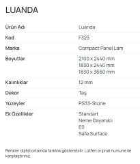 Luanda F323 Compact Panel Lam