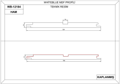 WB12184 Mdf Duvar Lambri