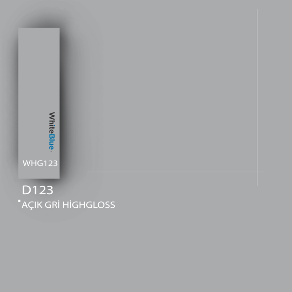 D123 Açık Gri HighGloss Pvc Kenar Bandı