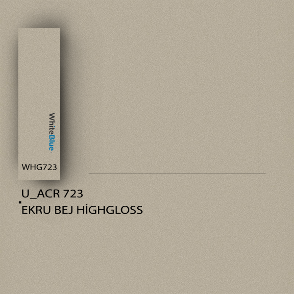 U_ACR 723 Ekru Bej HighGloss Pvc Kenar Bandı