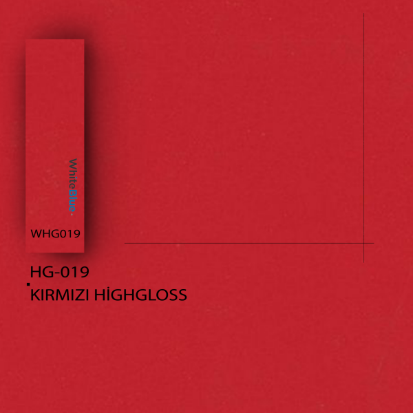 HG_019 Kırmızı HighGloss Pvc Kenar Bandı