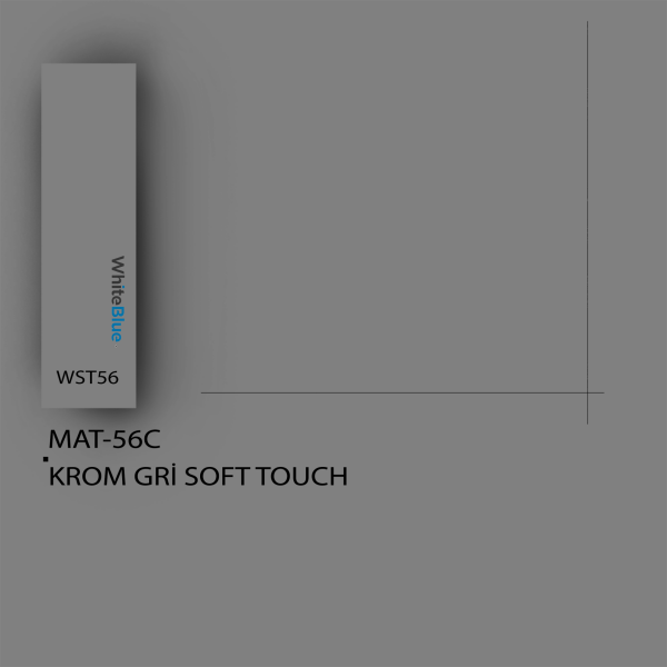 MAT-56C Krom Gri Soft Touch Pvc Kenar Bandı