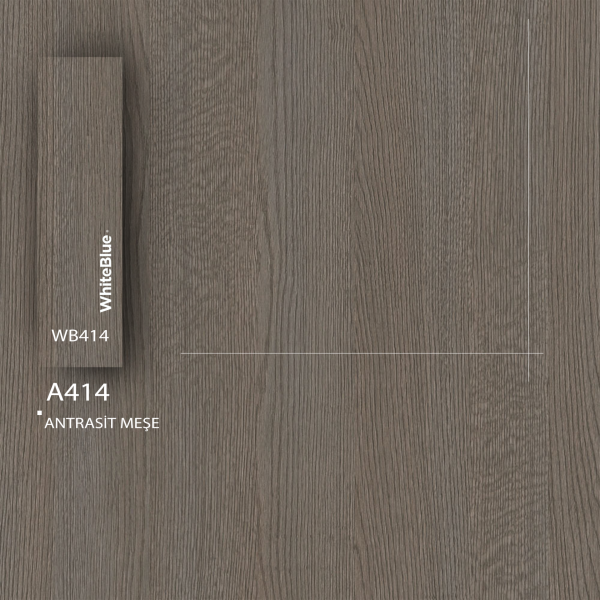 A414 Antrasit Meşe Pvc Kenar Bandı